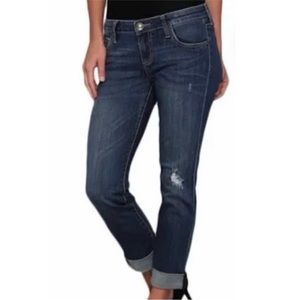 KUT FROM THE KLOTH Catherine Boyfriend Fit Distressed Blue Denim Jeans 6
